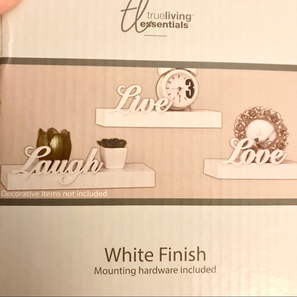 true living essentials 3 piece wall Shelf set NWT